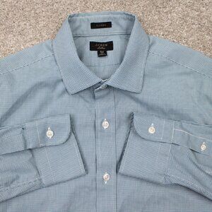 J‎ Crew Ludlow Shirt Mens 15 1/2, 34 Blue/White Classic Fit Cotton Stretch L/S